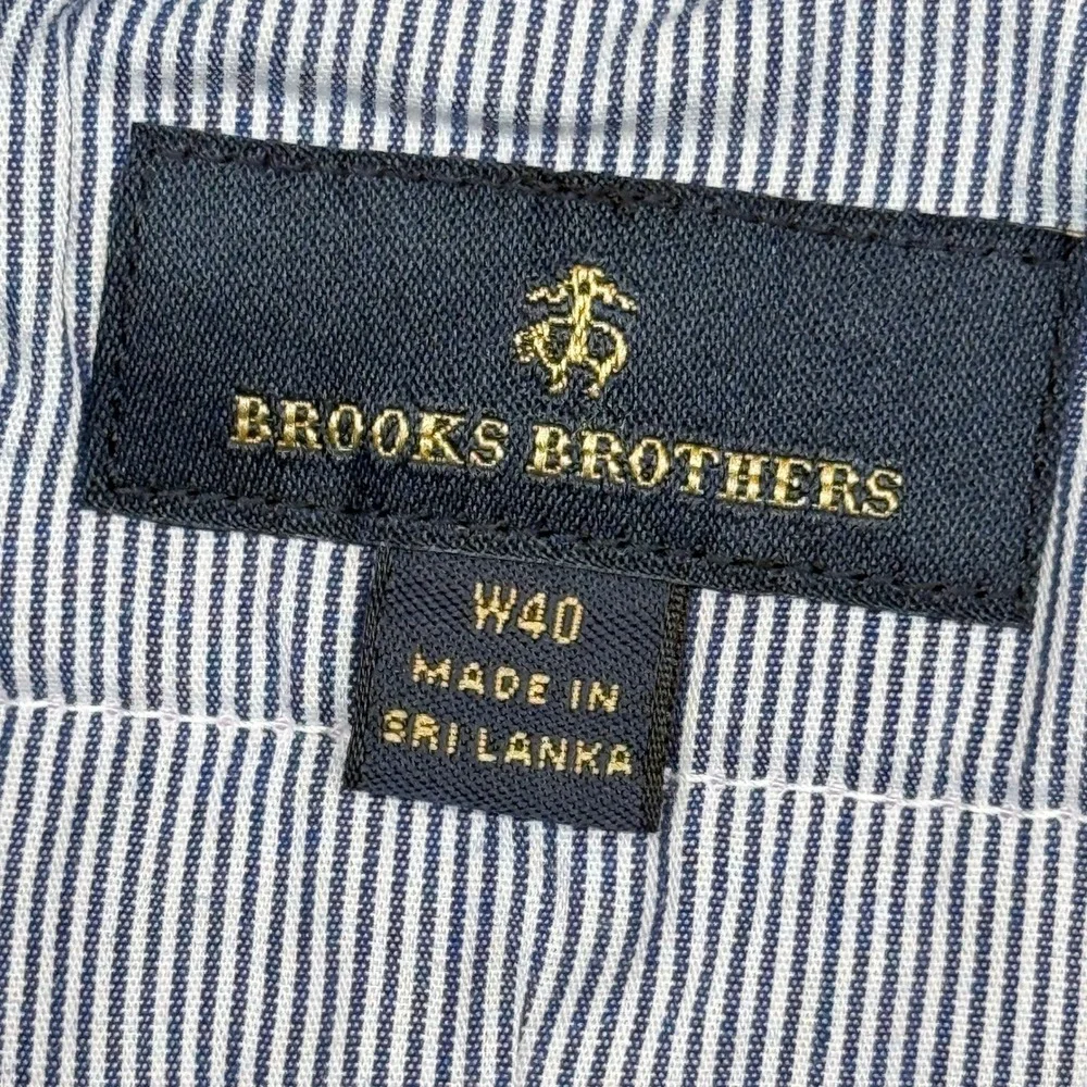 Brooks Brothers Chino Shorts Mens 40 Purple Lavender Cotton‎ Twill Flat Front